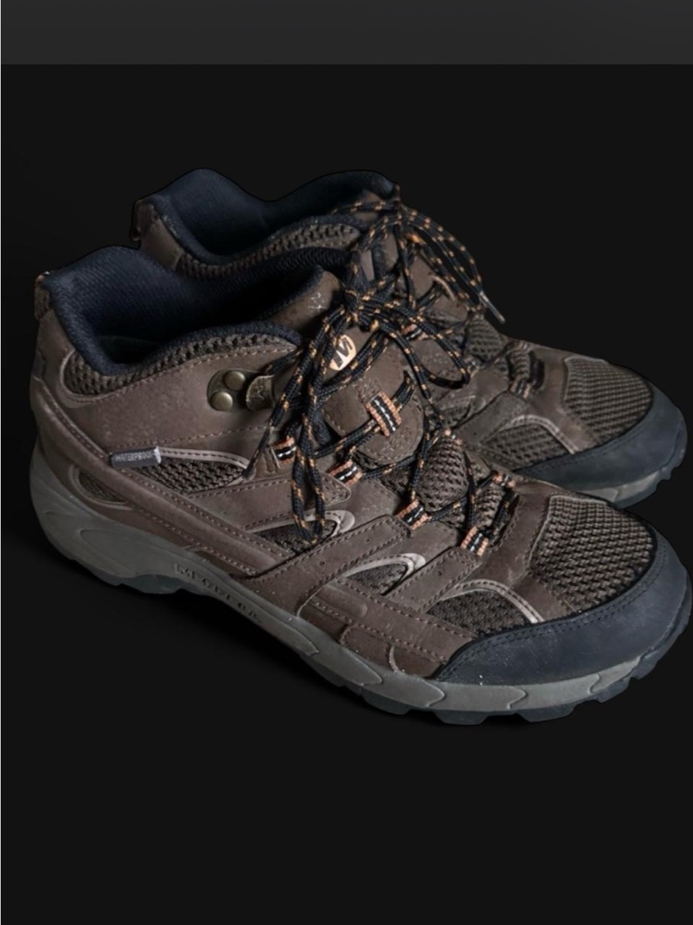 Merrell Moab 2 Waterproof Hiking Shoes Brown Leather Mesh Men’s 6.5
